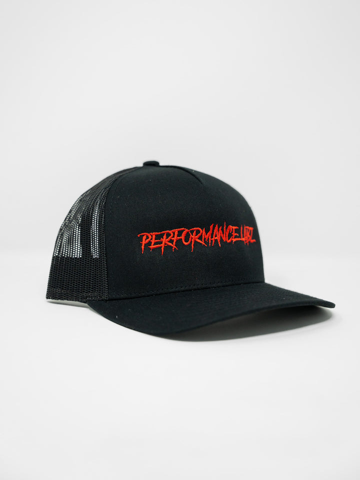 Performance Labz Mesh Snap Back Trucker Hat Black